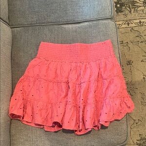 American Eagle Outfitters Textured Pink Skirt